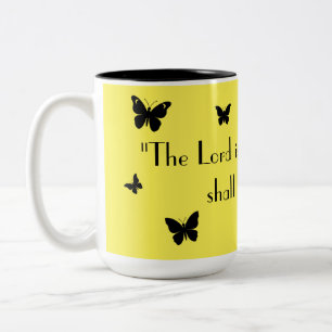 De Café Em Dois Tons Caneca da Fé da Borboleta Amarela