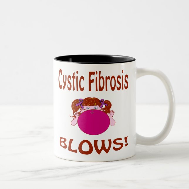 De Café Em Dois Tons Caneca da fibrose cística dos sopros (Direita)