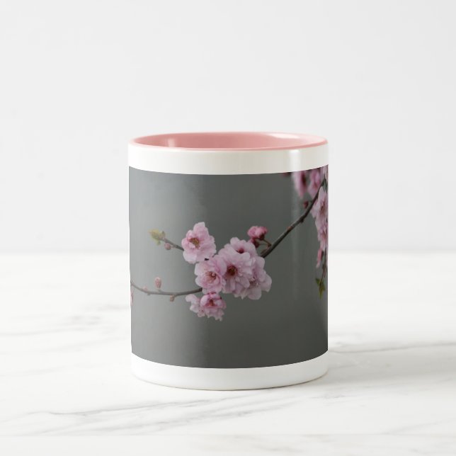 De Café Em Dois Tons Caneca da flor (Centro)