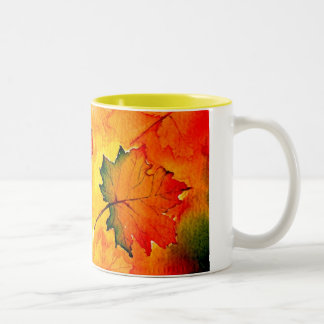 De Café Em Dois Tons caneca da folha