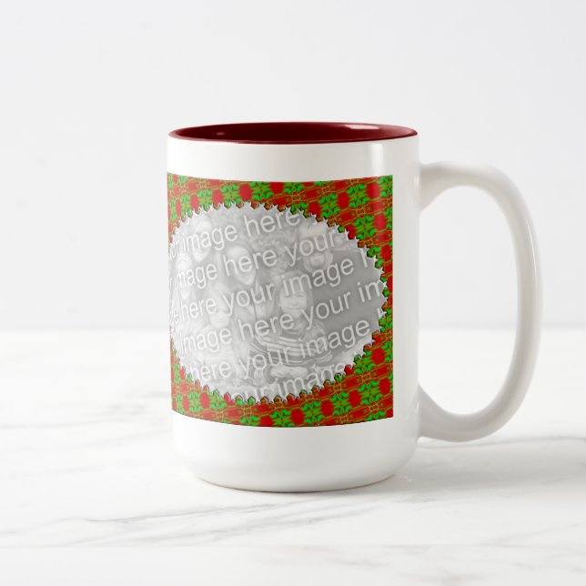 De Café Em Dois Tons Caneca da foto do Natal (Direita)