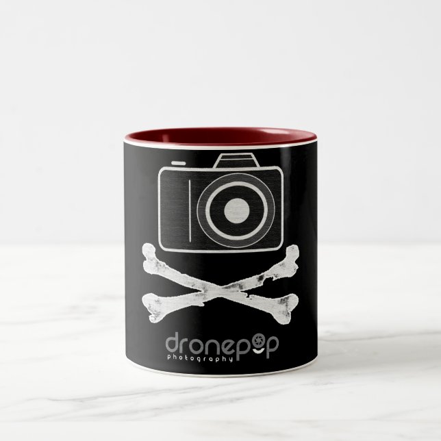 De Café Em Dois Tons Caneca da fotografia do pirata (Centro)