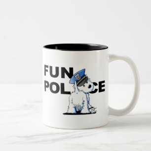 De Café Em Dois Tons Caneca da FUN POLICE Westie