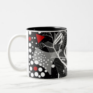 De Café Em Dois Tons caneca da geometria