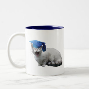 De Café Em Dois Tons Caneca da graduação do gato