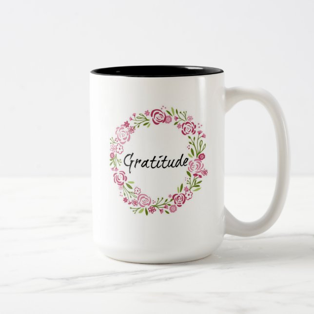 De Café Em Dois Tons Caneca da gratitude (Direita)