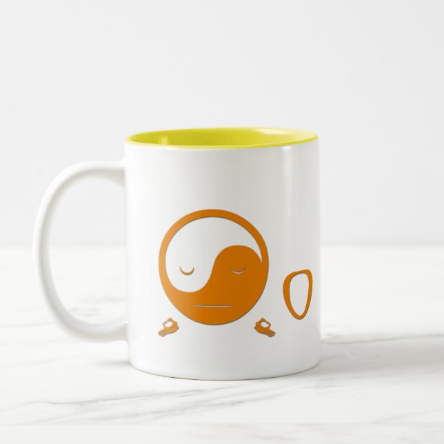 De Café Em Dois Tons Caneca da harmonia (Esquerda)