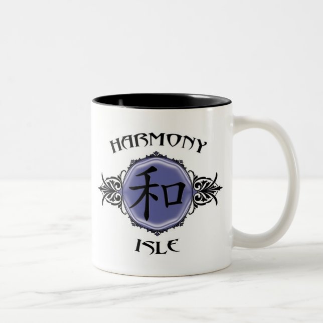 De Café Em Dois Tons Caneca da ilha da harmonia (Direita)