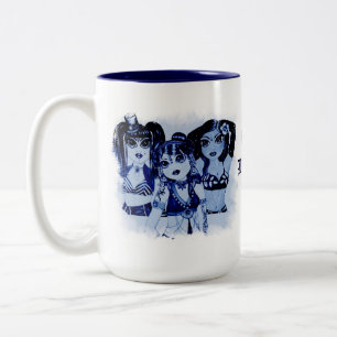 De Café Em Dois Tons Caneca da ilustração do caráter da fermentaçã