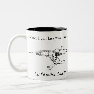De Café Em Dois Tons Caneca da injeção da enfermeira