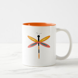De Café Em Dois Tons Caneca da libélula
