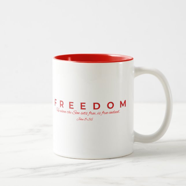 De Café Em Dois Tons Caneca da liberdade (Direita)
