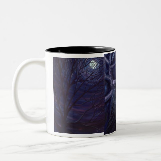 De Café Em Dois Tons Caneca da Lua cheia e do Nightsong (Esquerda)