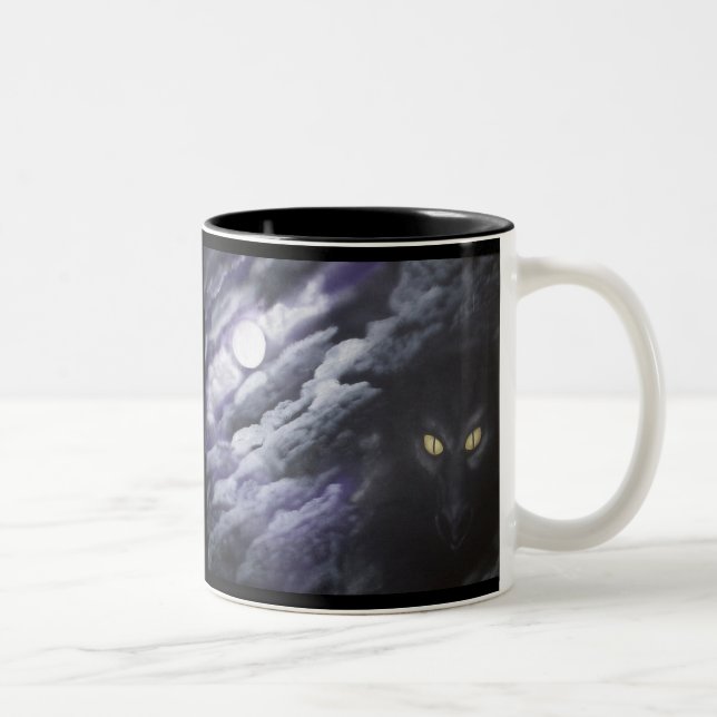 De Café Em Dois Tons Caneca da Lua do Dragão (Direita)