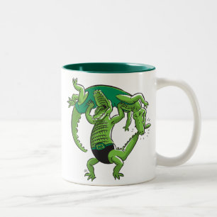 De Café Em Dois Tons Caneca da luta do jacaré