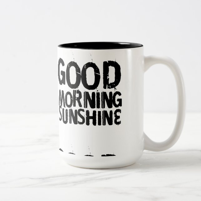 De Café Em Dois Tons Caneca da luz do sol do bom dia (Direita)