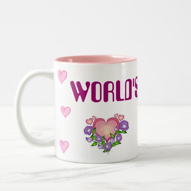 De Café Em Dois Tons caneca da mãe do mundo a melhor (Esquerda)