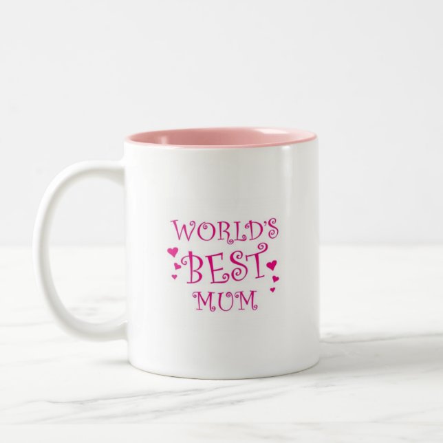 De Café Em Dois Tons Caneca da mãe dos mundos a melhor (Esquerda)