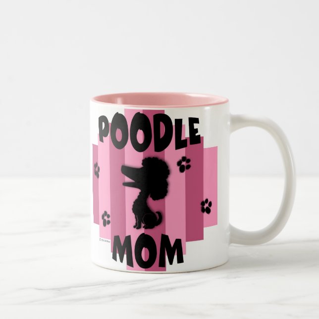 De Café Em Dois Tons Caneca da mamã da caniche (Direita)