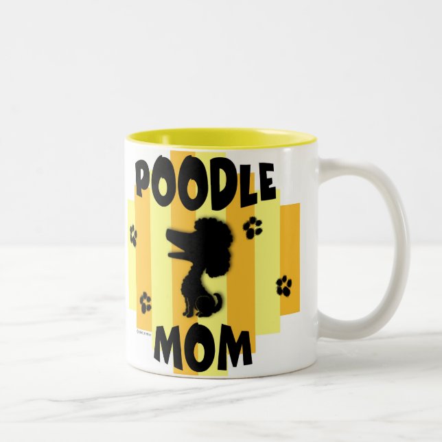 De Café Em Dois Tons Caneca da mamã da caniche (Direita)