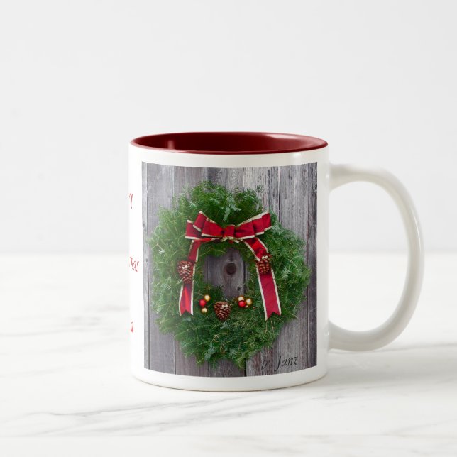 De Café Em Dois Tons Caneca da mamã do Feliz Natal (Direita)