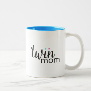 De Café Em Dois Tons Caneca da mamã do gêmeo da menina do menino