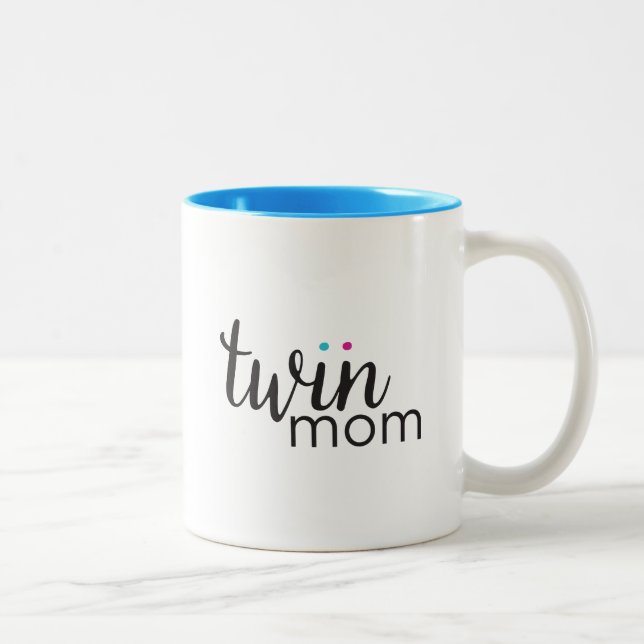De Café Em Dois Tons Caneca da mamã do gêmeo da menina do menino (Direita)