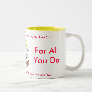 De Café Em Dois Tons Caneca da mamã dos obrigados