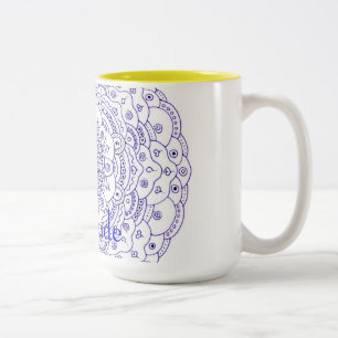 De Café Em Dois Tons Caneca da mandala da gratitude