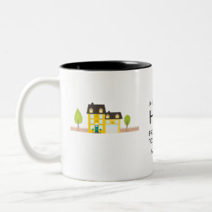 De Café Em Dois Tons Caneca da Manhã da Cidade Natal Personalizada   No