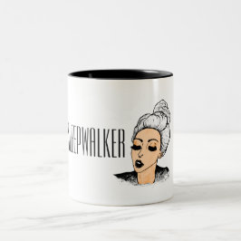 De Café Em Dois Tons Caneca da manhã da menina do Sleepwalker