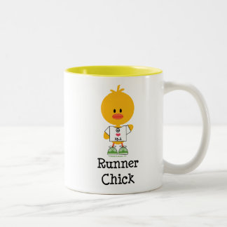 De Café Em Dois Tons Caneca da maratona do pintinho do corredor meia