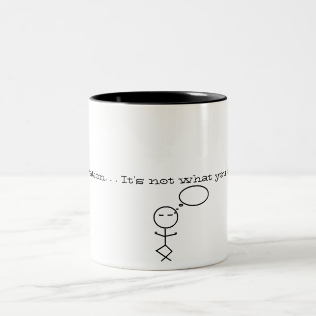 De Café Em Dois Tons Caneca da meditação (Centro)