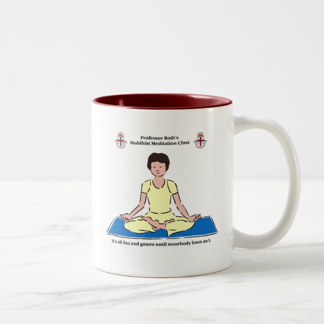 De Café Em Dois Tons Caneca da meditação (Direita)