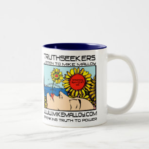DE CAFÉ EM DOIS TONS CANECA DA MENINA TRUTHSEEKER DO GIRASSOL