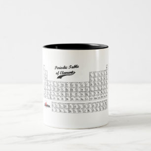 De Café Em Dois Tons Caneca da mesa periódica