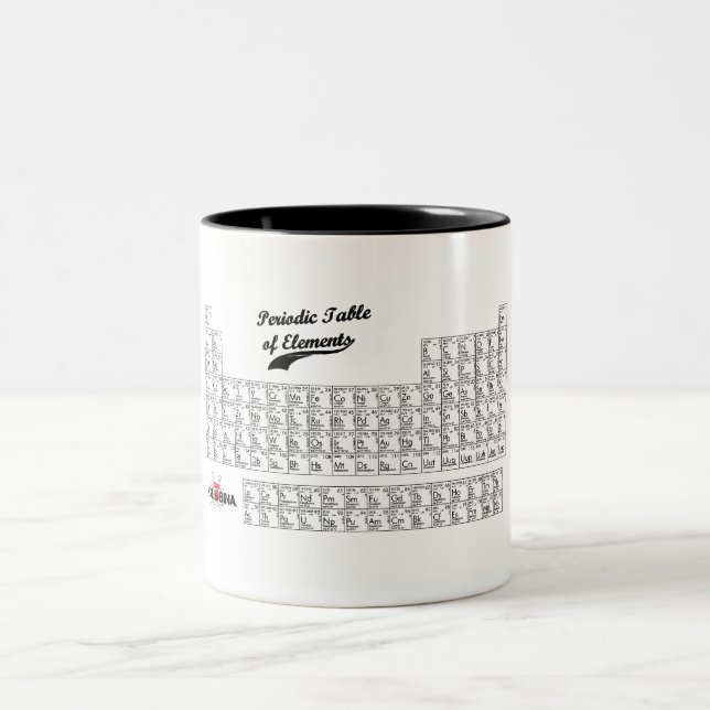 De Café Em Dois Tons Caneca da mesa periódica (Centro)