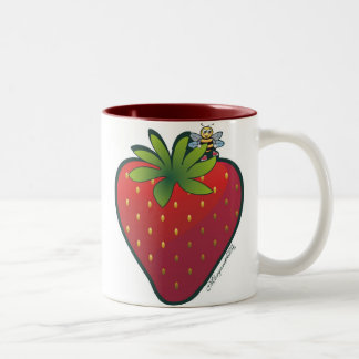 De Café Em Dois Tons Caneca da morango