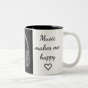 De Café Em Dois Tons Caneca da música