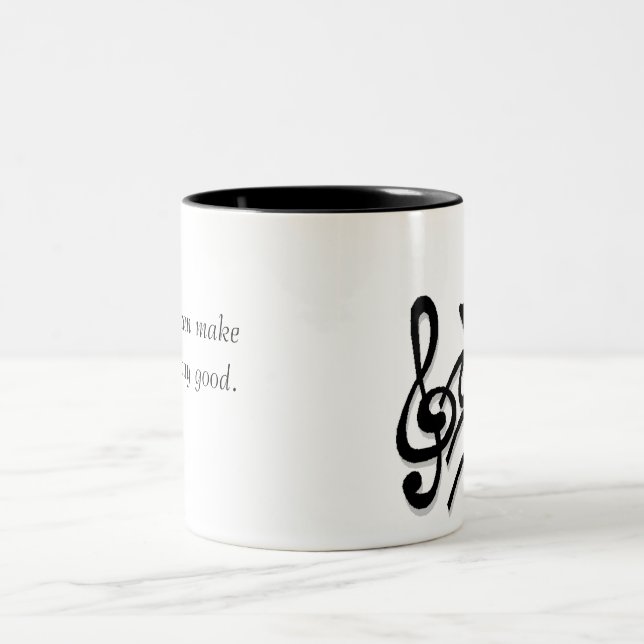De Café Em Dois Tons Caneca da música do bom dia (Centro)