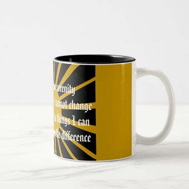 De Café Em Dois Tons Caneca da ORAÇÃO da SERENIDADE (Direita)