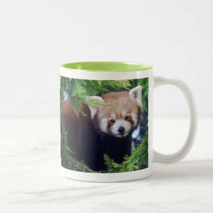 De Café Em Dois Tons Caneca da panda vermelha