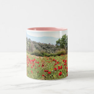 De Café Em Dois Tons Caneca da papoila