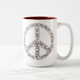 De Café Em Dois Tons Caneca da paz da praia