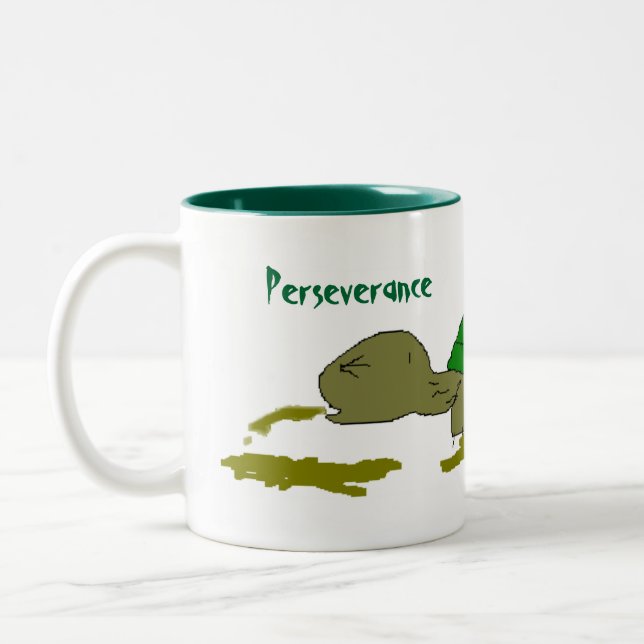 De Café Em Dois Tons Caneca da perseverança (Esquerda)