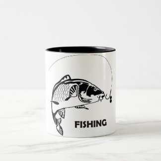 De Café Em Dois Tons Caneca da pesca da carpa
