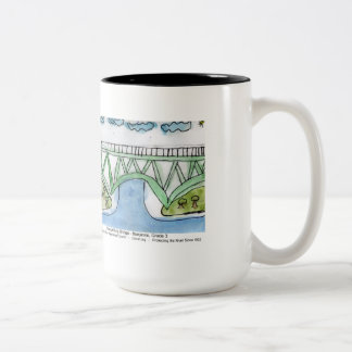 De Café Em Dois Tons Caneca da pintura da ponte da Brânquia-Montague
