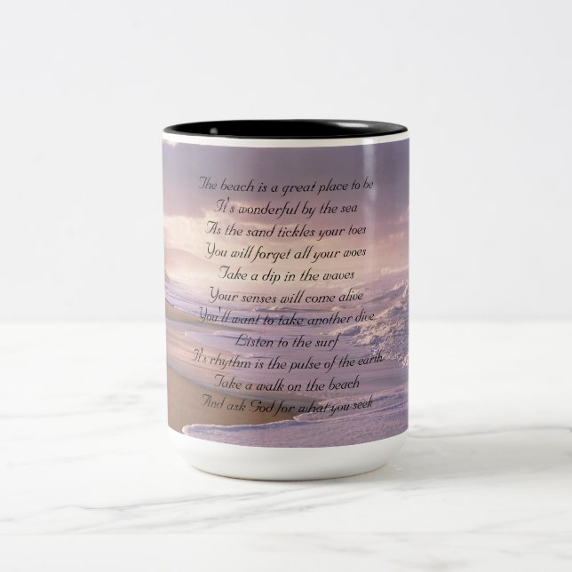 De Café Em Dois Tons Caneca da praia (Centro)