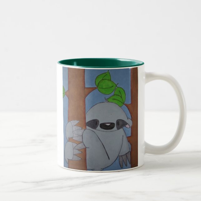 De Café Em Dois Tons caneca da preguiça (Direita)