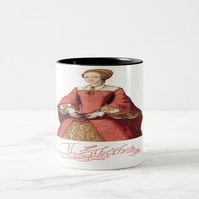De Café Em Dois Tons Caneca da princesa Elizabeth 1 (Centro)